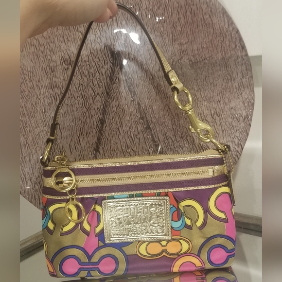 COACH Poppy Pop C Sateen Clutch/Wristlet - Picture 8 of 10